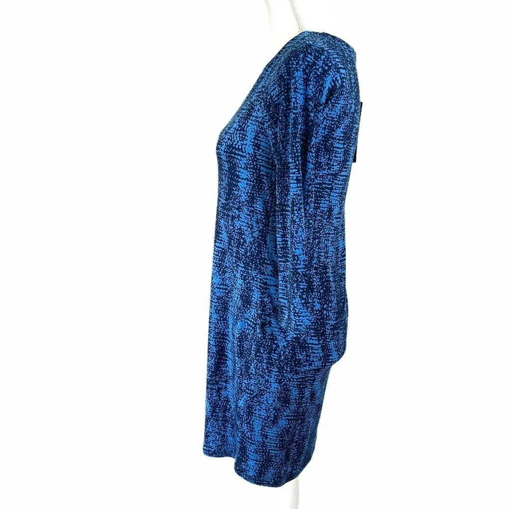 BCBG MAXAZRIA | Pacific Blue Combo Shift Dress - Picture 2 of 8